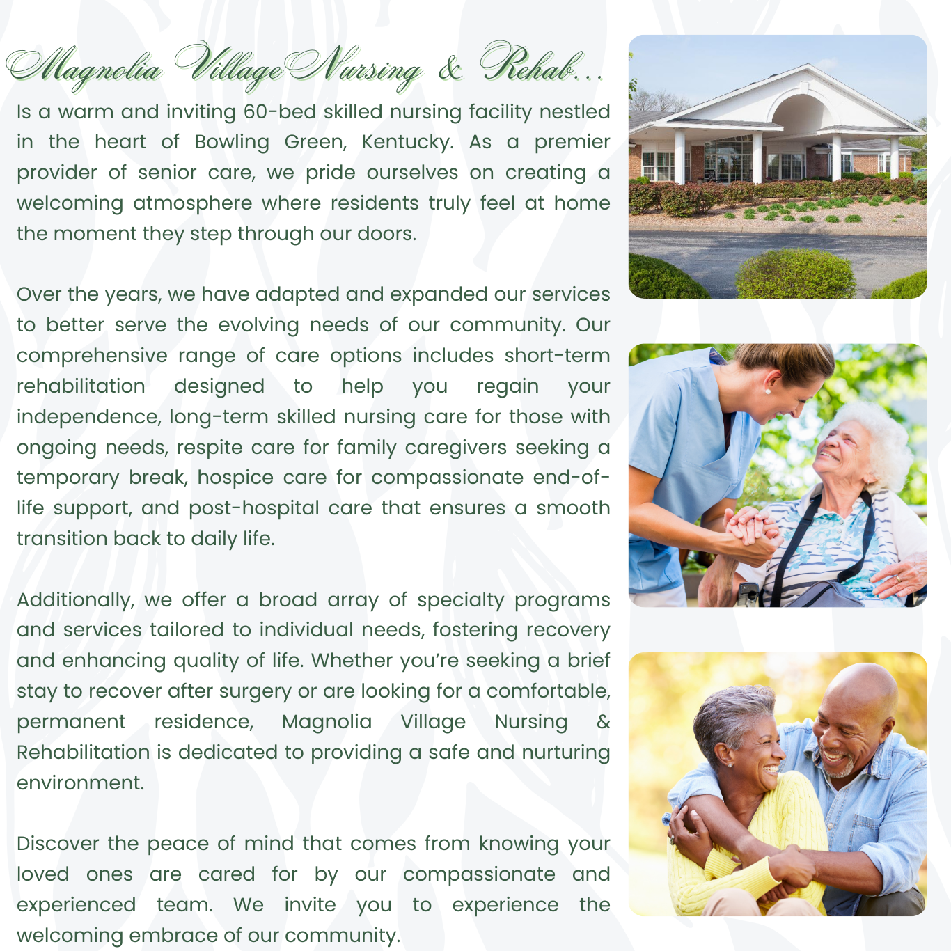 Magnolia Welcome Page